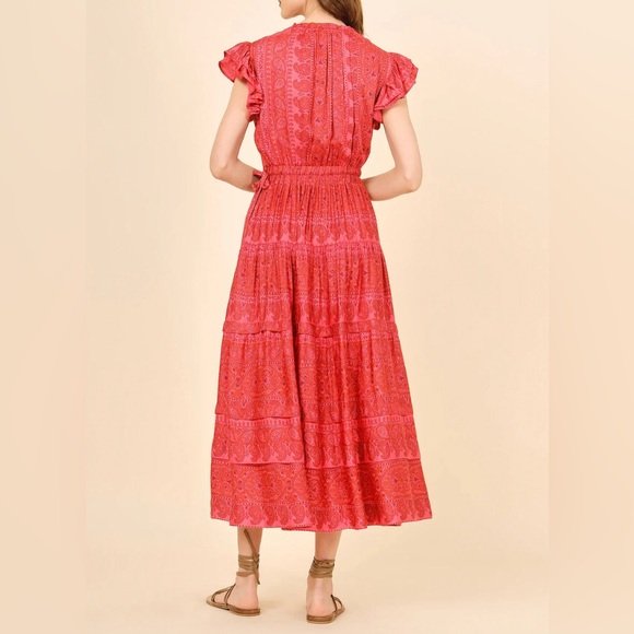 Elegant Pink Midi Dress - Picture 3 of 3